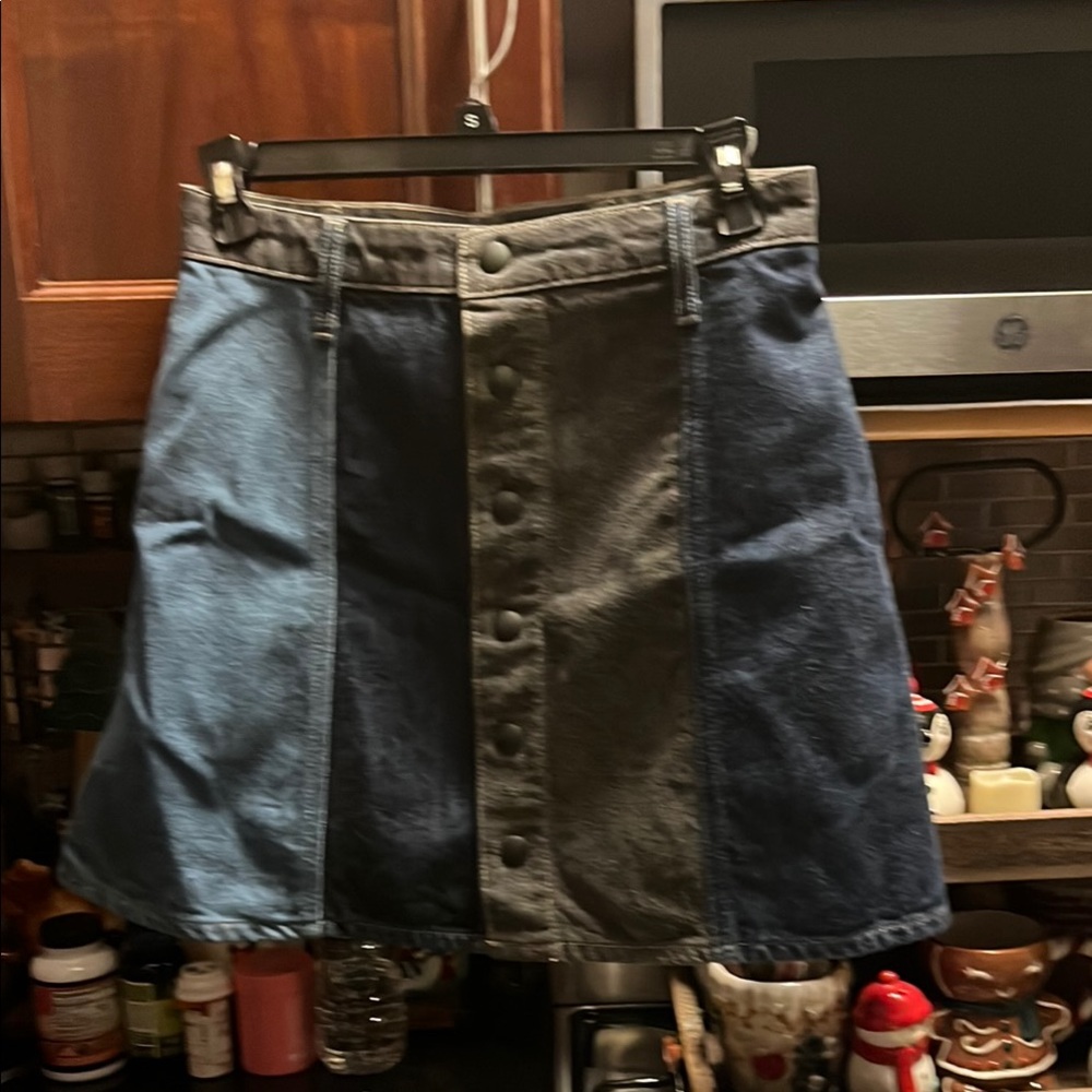 Agolde denim a-line skirt